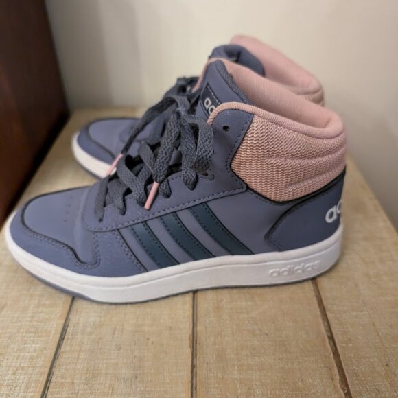Kids Adidas Hoops 2.0 Mid Shoes - Picture 5 of 8